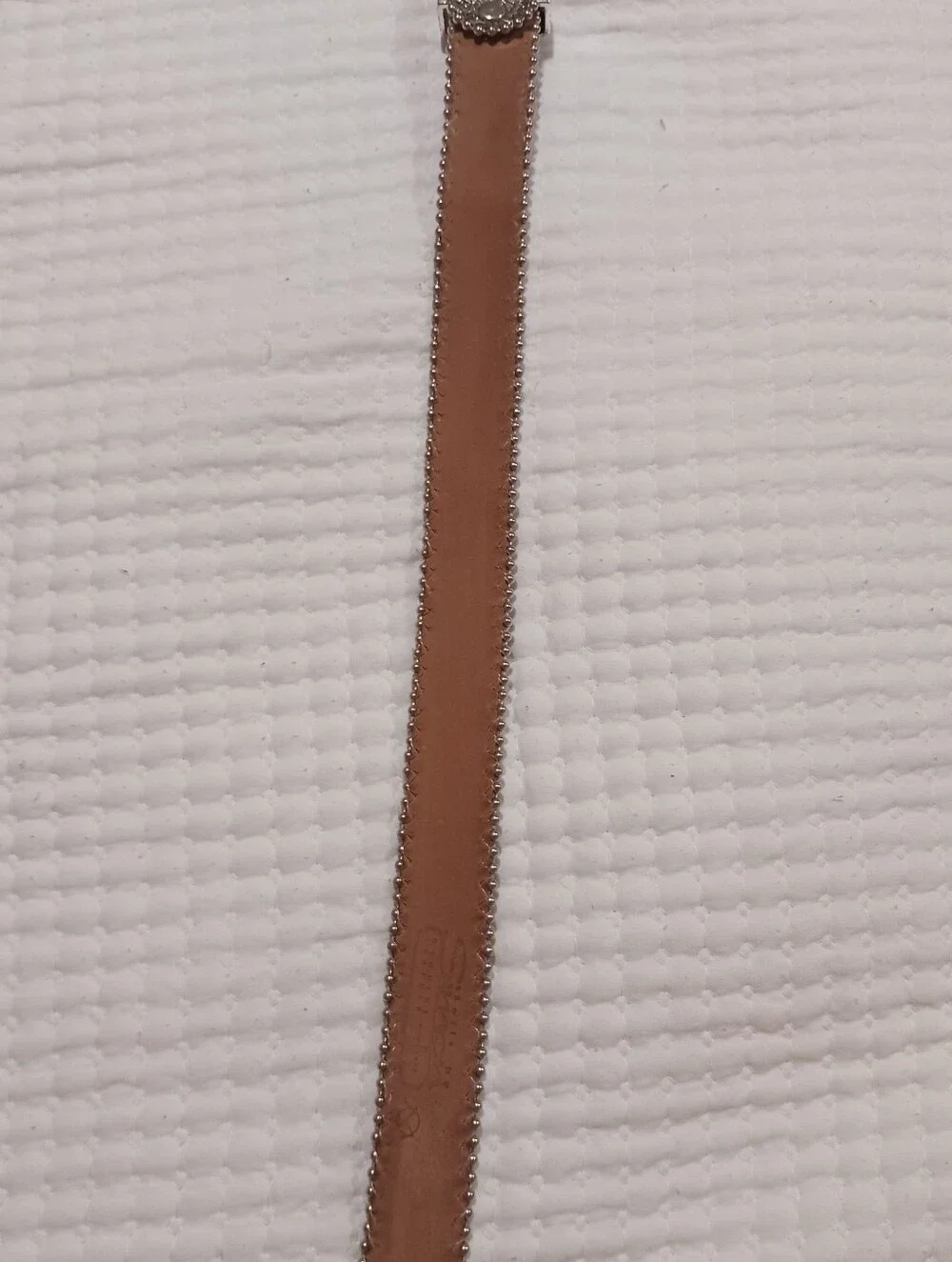 BB Simon Embossed Leather Ball Chain Belt